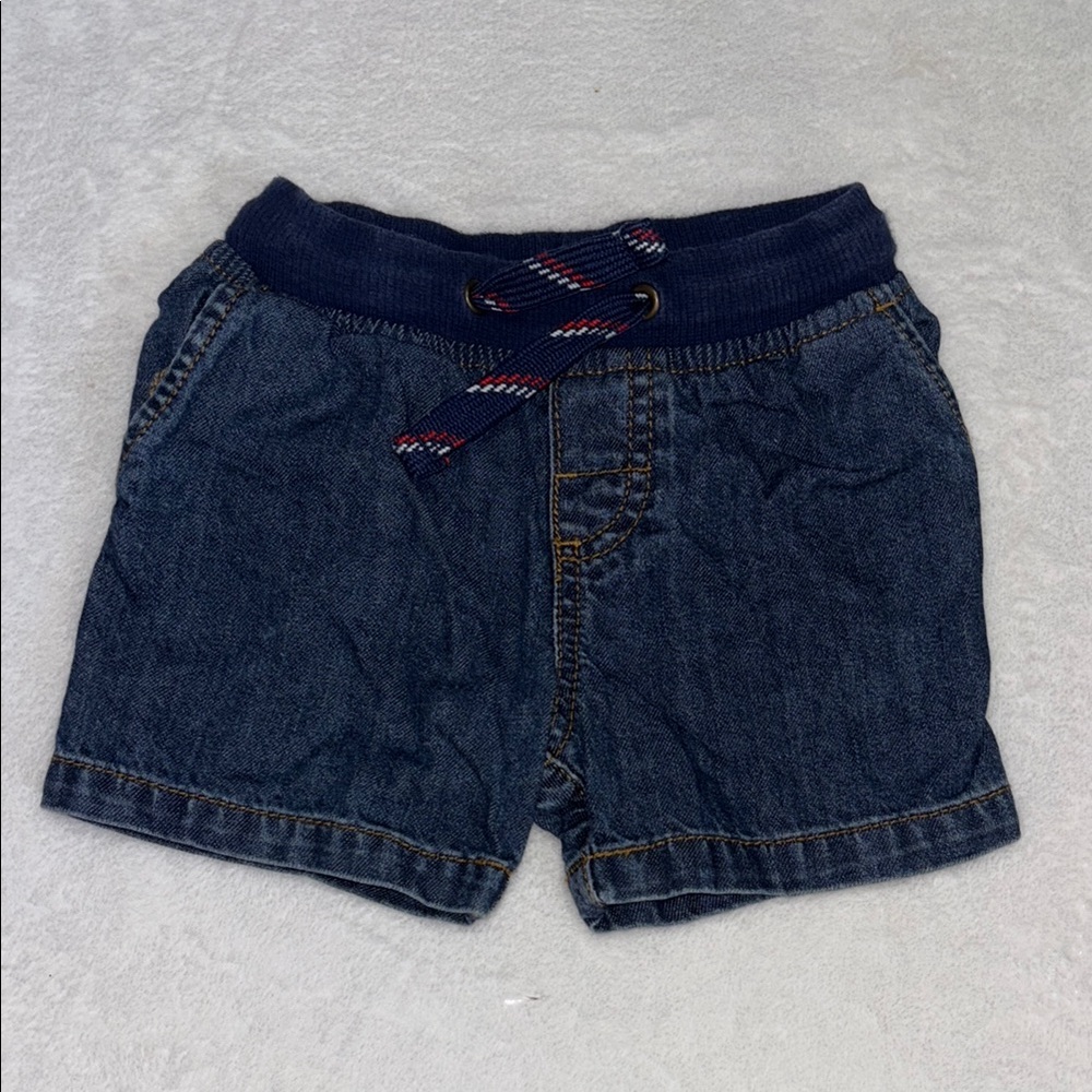 Carter's Blue Denim Shorts with Navy Waistband
